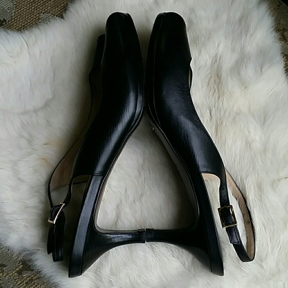 ✔Black Leather Peep Toe Slingback Nike air pumps - Picture 6 of 7